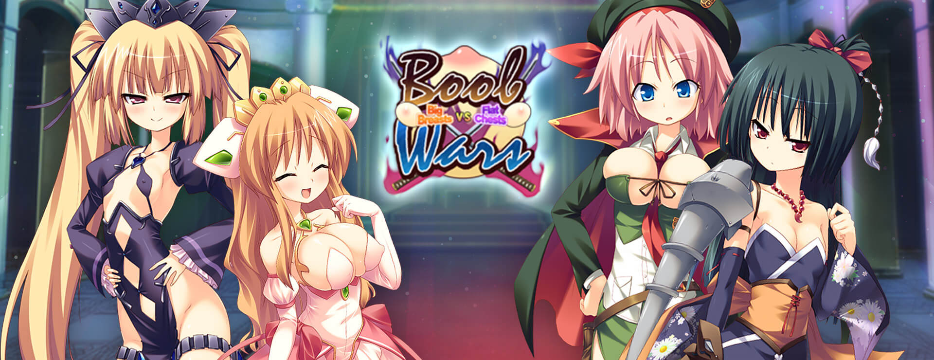 Boob Wars: Big Breasts vs. Flat Chests - ビジュアルノベル ゲーム