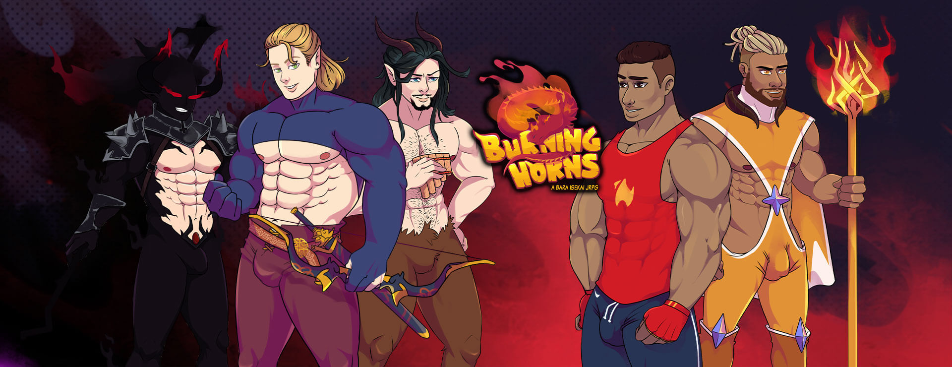 Burning Horns: A Bara Isekai JRPG - Przygodowa akcji Gra