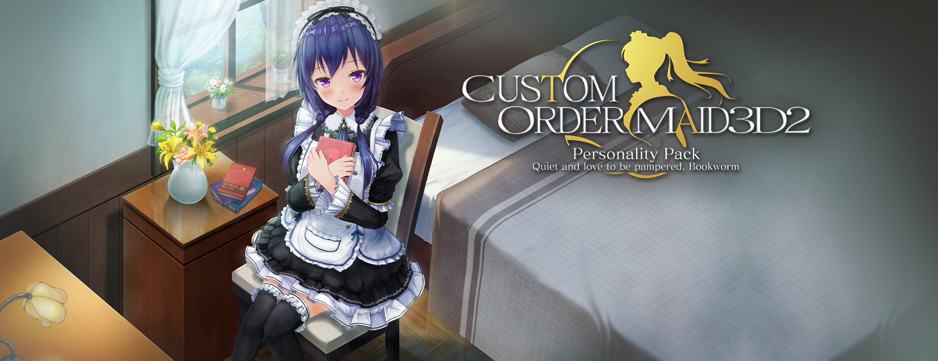 Custom Order Maid 3D2 - Quiet and Love to be Pampered Bookworm DLC - Simulation Jeu