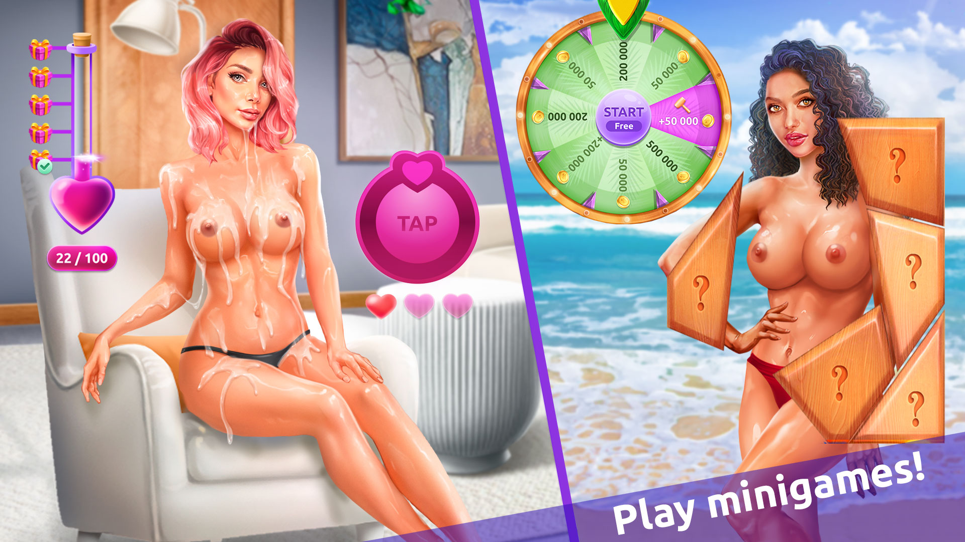 Girls and City: Spin the Bottle - Dating Sim Sex Game with APK file | Nutaku