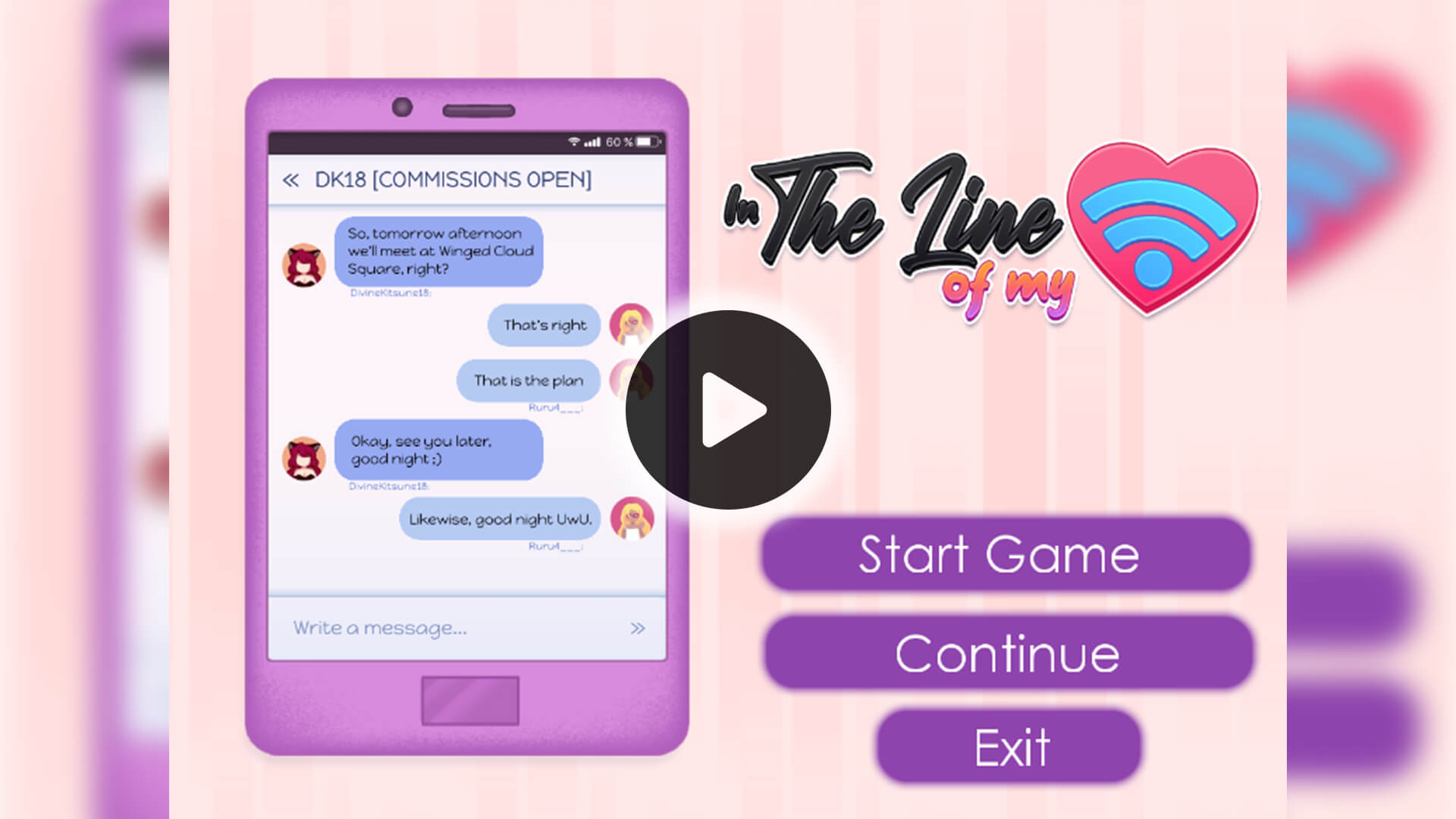 visual-novelJuego - In The Line Of My Heart