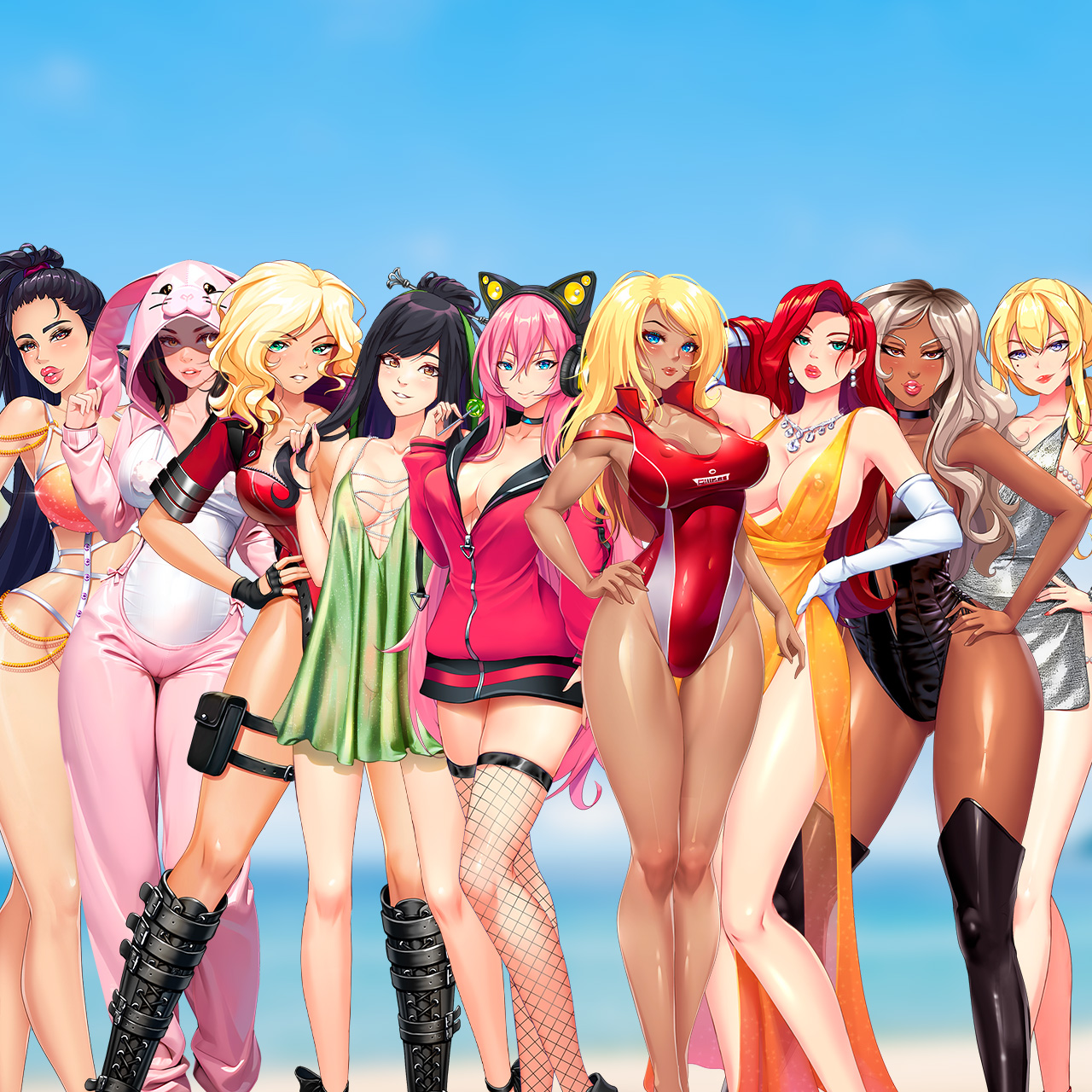 Sexy Beaches - Dating Sim Sex Game with APK file | Nutaku