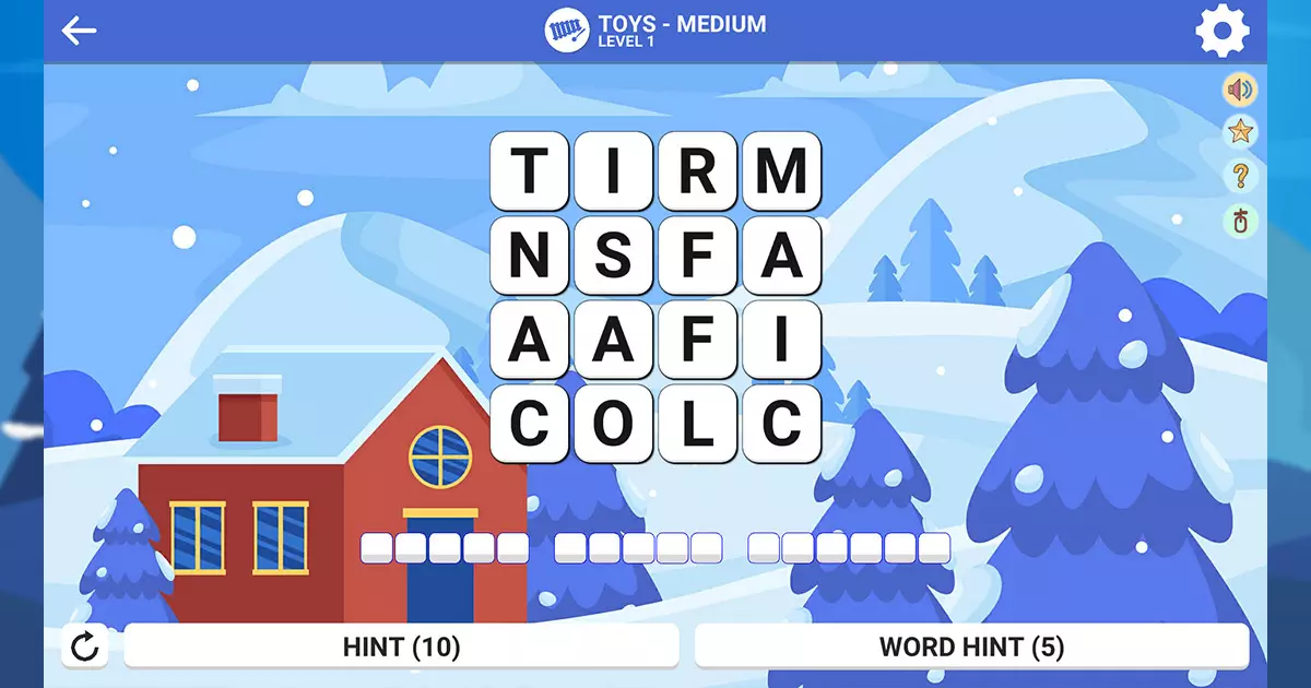 Square Word: Hello Winter 2