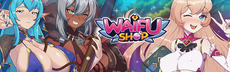 Waifu Shopのキャラクターとロゴ